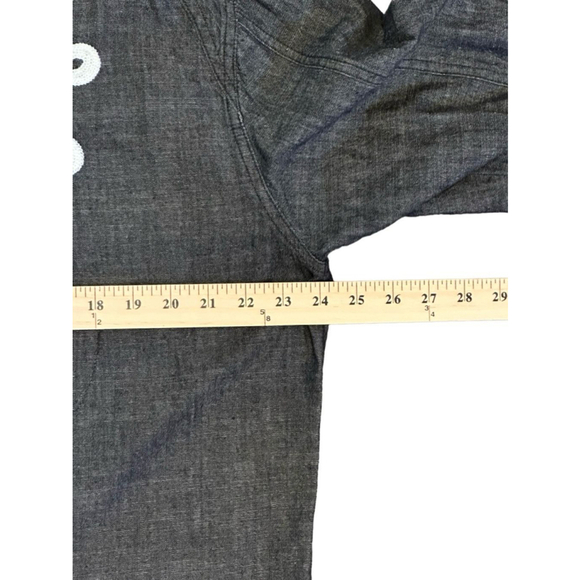 Blacktop Legends Parish Nation Men’s Black Denim Button Up Shirt Patches…​​ - Picture 7 of 13